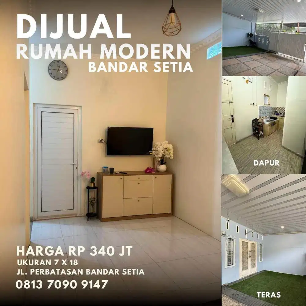 RUMAH MODERN BANDAR SETIA 7x18