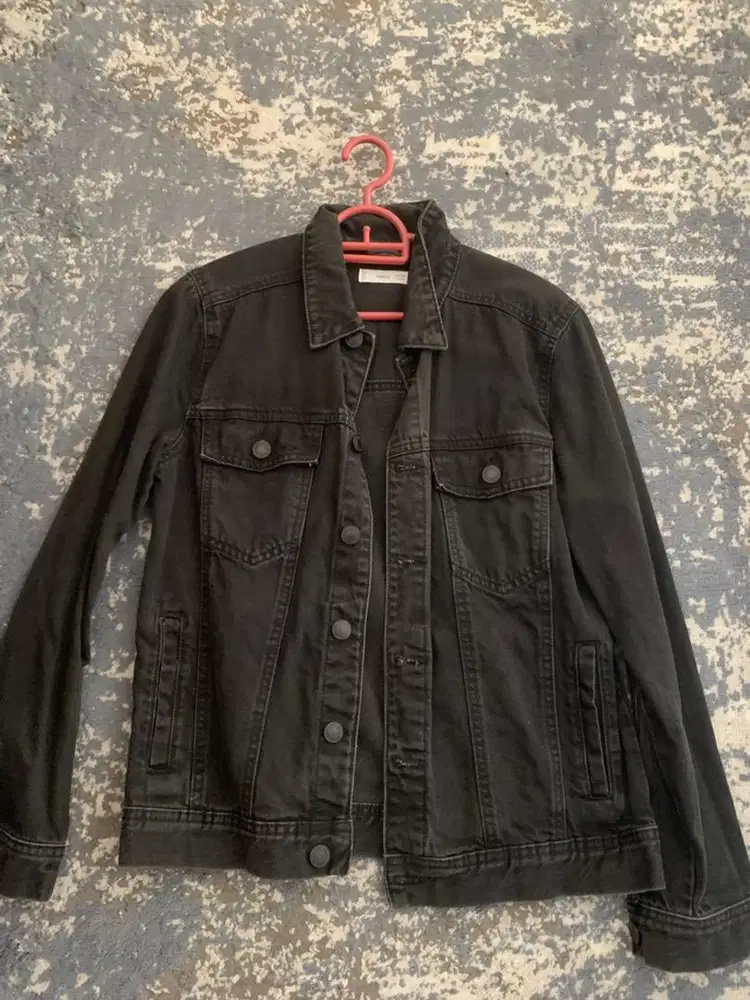 Mango black denim jacket