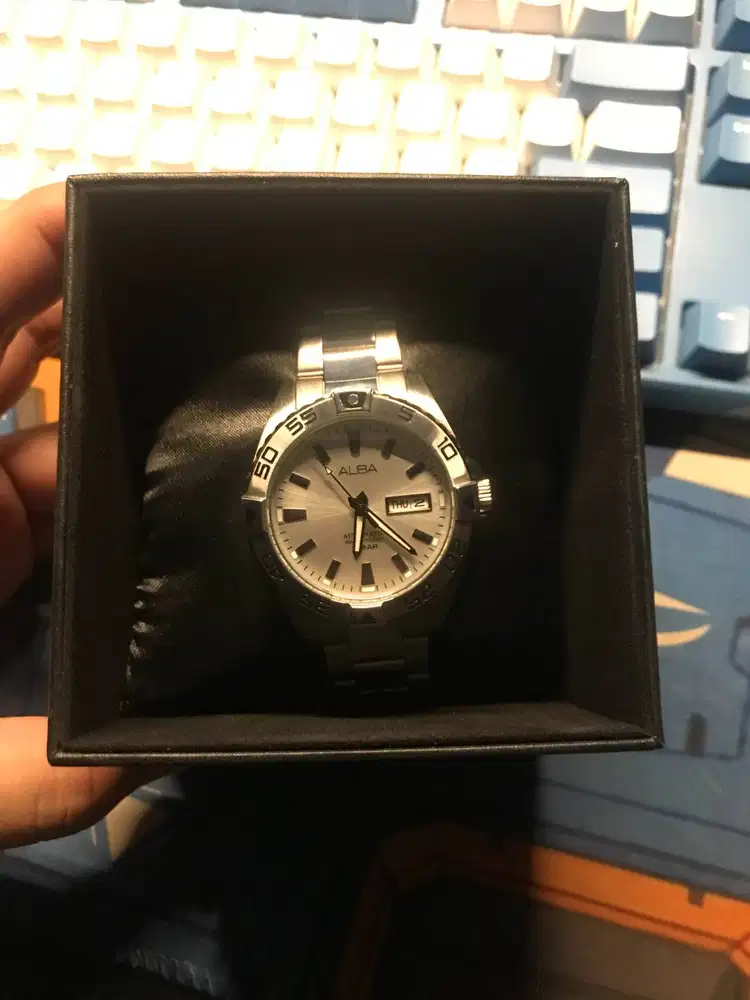 Jam Tangan Alba Mechanical AL4395X1 Pria – Silver White, Automatic, Or