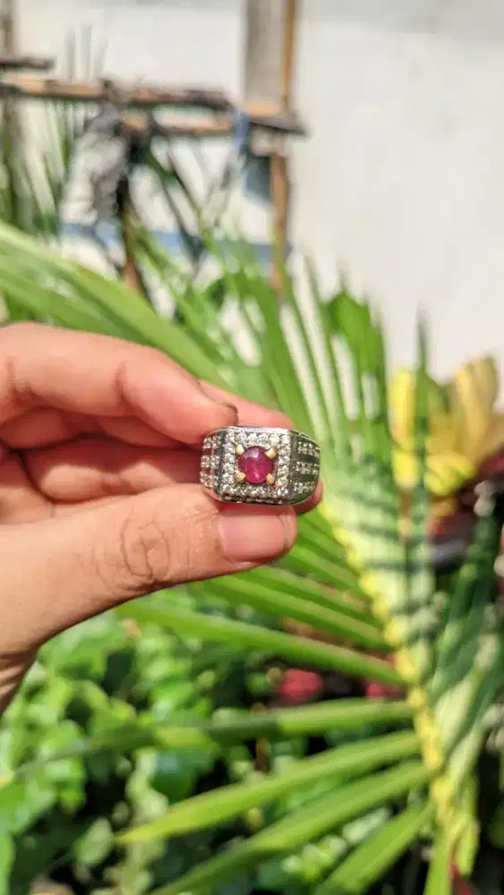 Natural Ruby Burma Pigeon blood Ring Perak