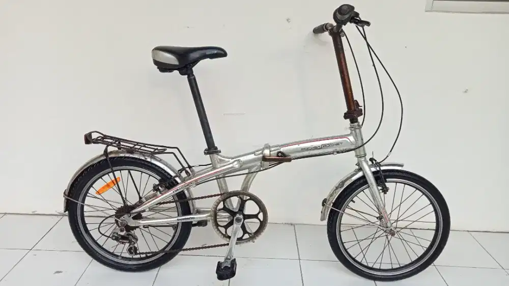 Pocket rocket 20 (Alloy) chrome Sepeda lipat Wimcycle poro panci