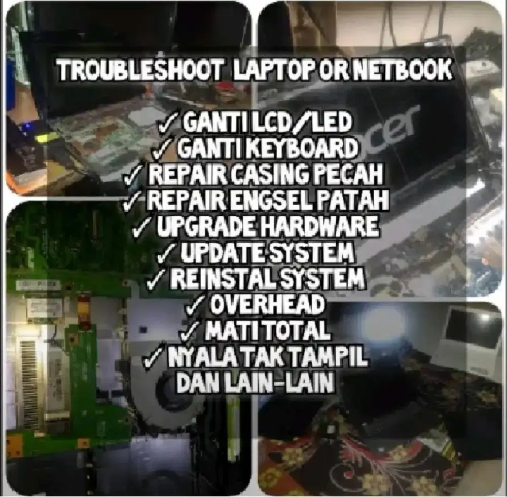 Service laptop,pc,printer,cctv,mikrotik