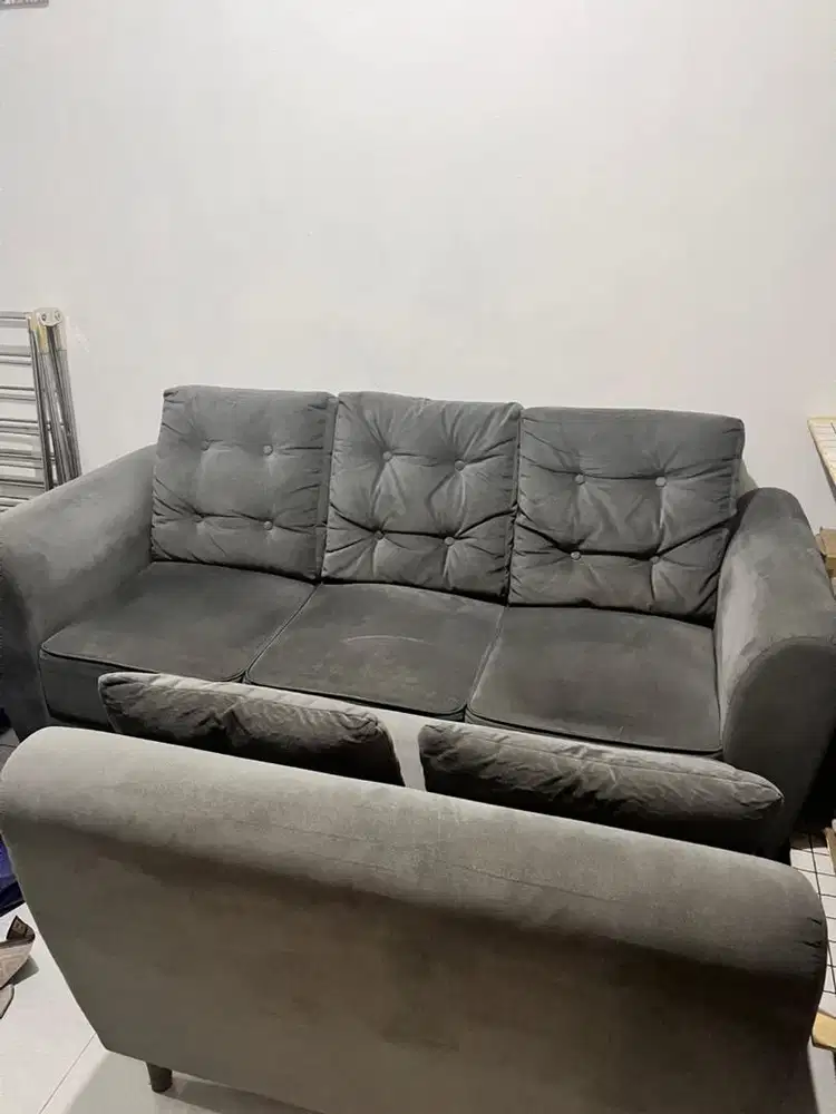 Dijual Sofa L Retro Abu2