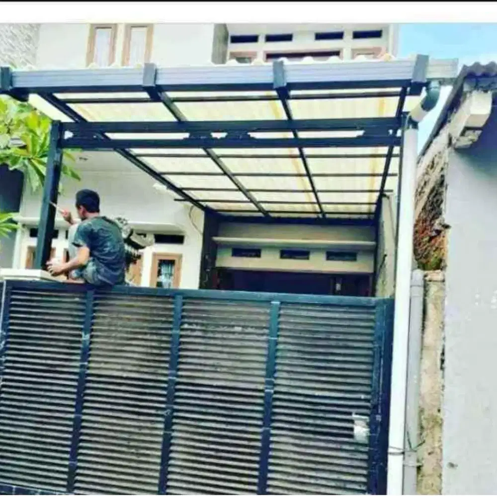Kanopi baja ringan, renovasi atap rumah dan gudang