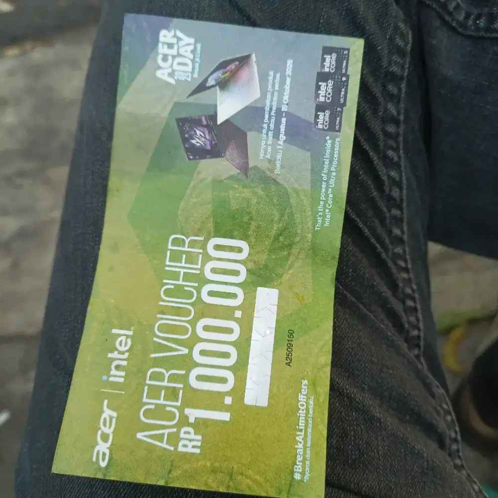 Acer voucher 1000000