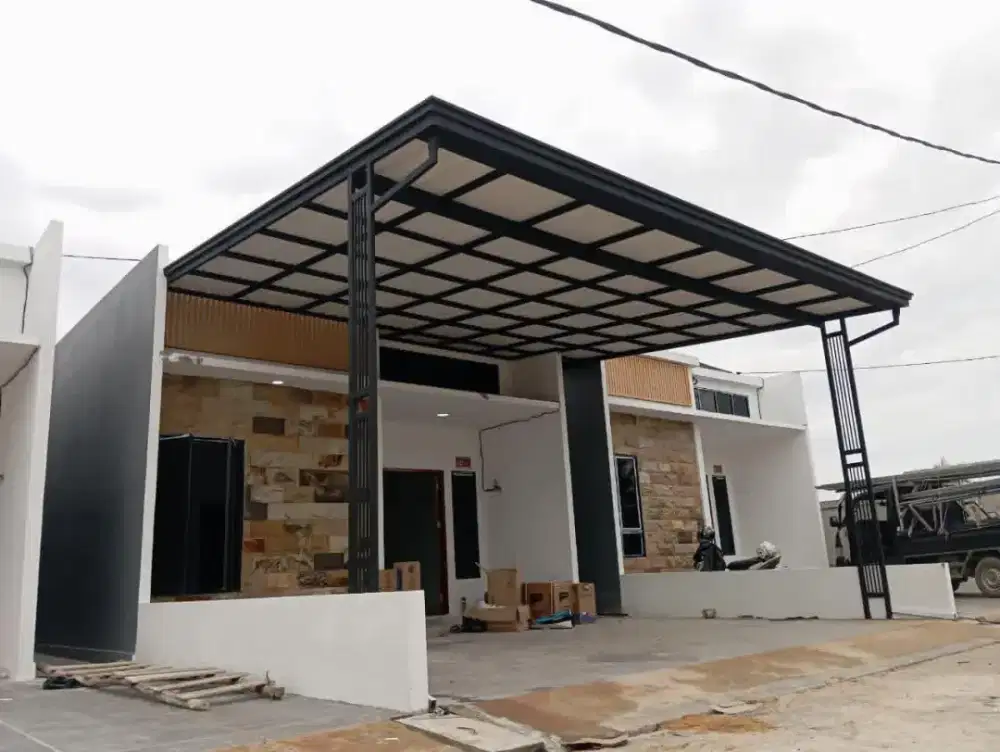 Kanopi besi hollow Galvanis Terima beres
