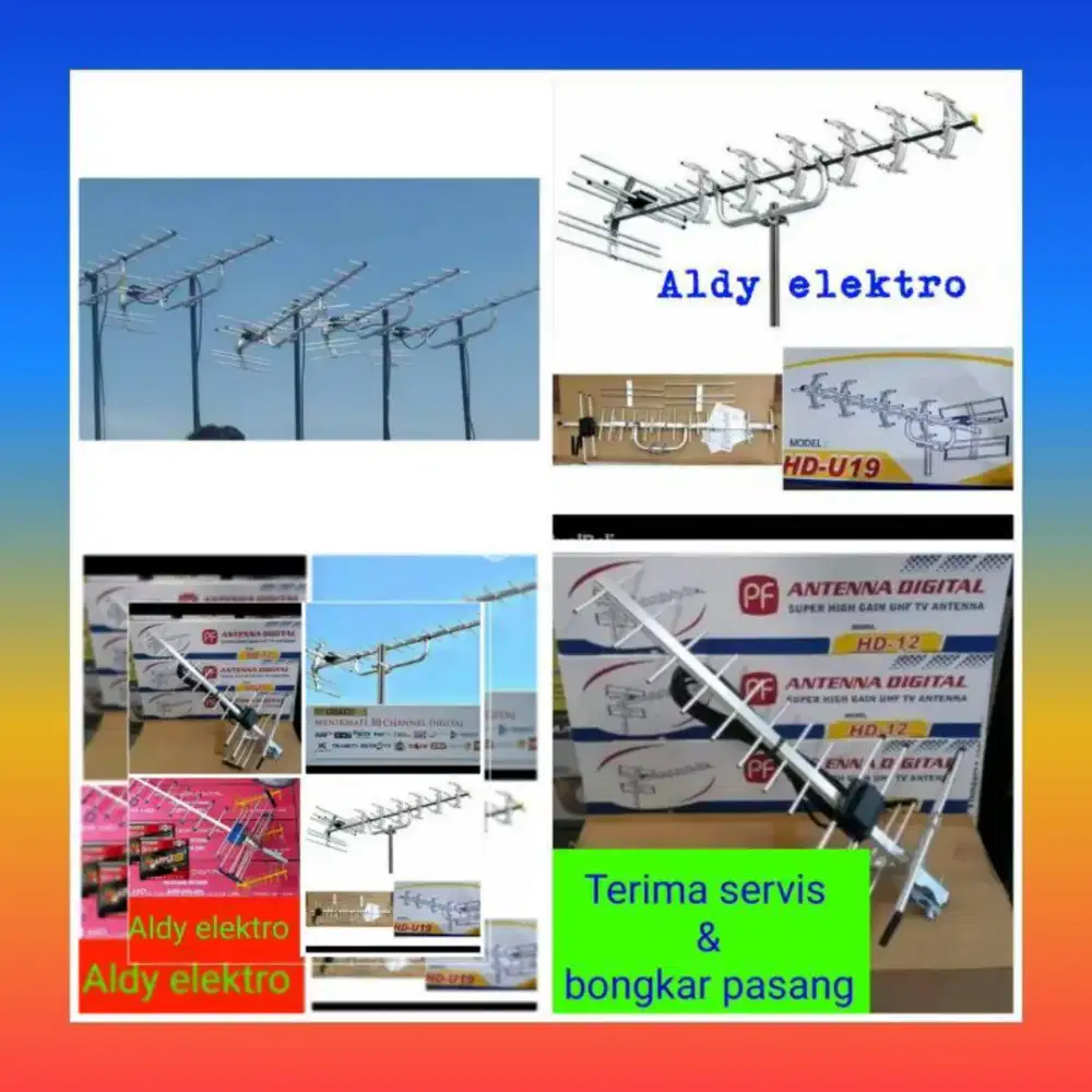 Tempat jual dan pasang antena yang diluar ditaronya