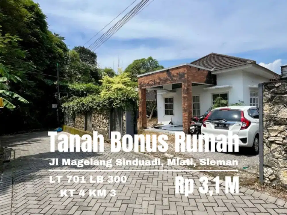 Tanah Bonus bangunan dekat JCM dan Kampus UTY Jl magelang km 5