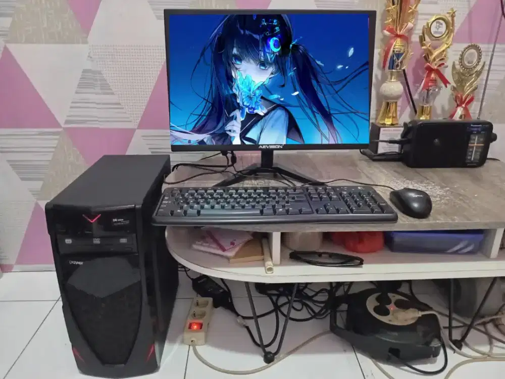 PC GAMING DESIGN + LCD 16 + RAM 8 GB + HD 500 GB + GAMES FILM APP