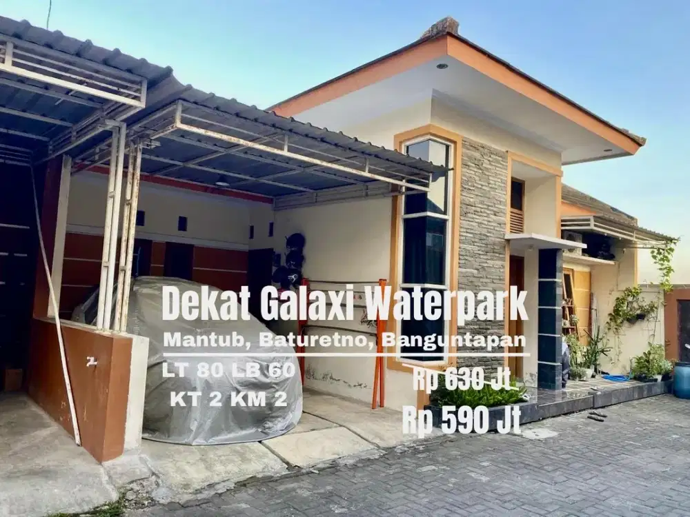 Rumah asri dekat Galaxy waterpark jl wonosari km 6 mantub