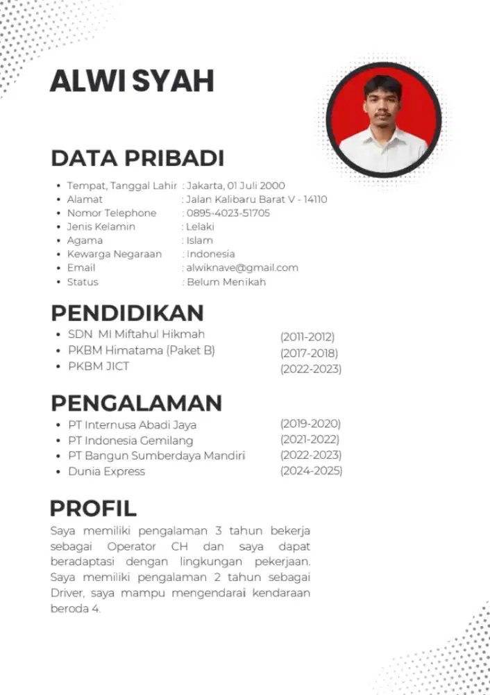 Cv Lamaran kerja