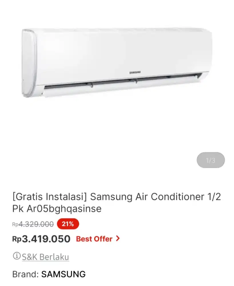 Ac samsung promo sudah plus pasang