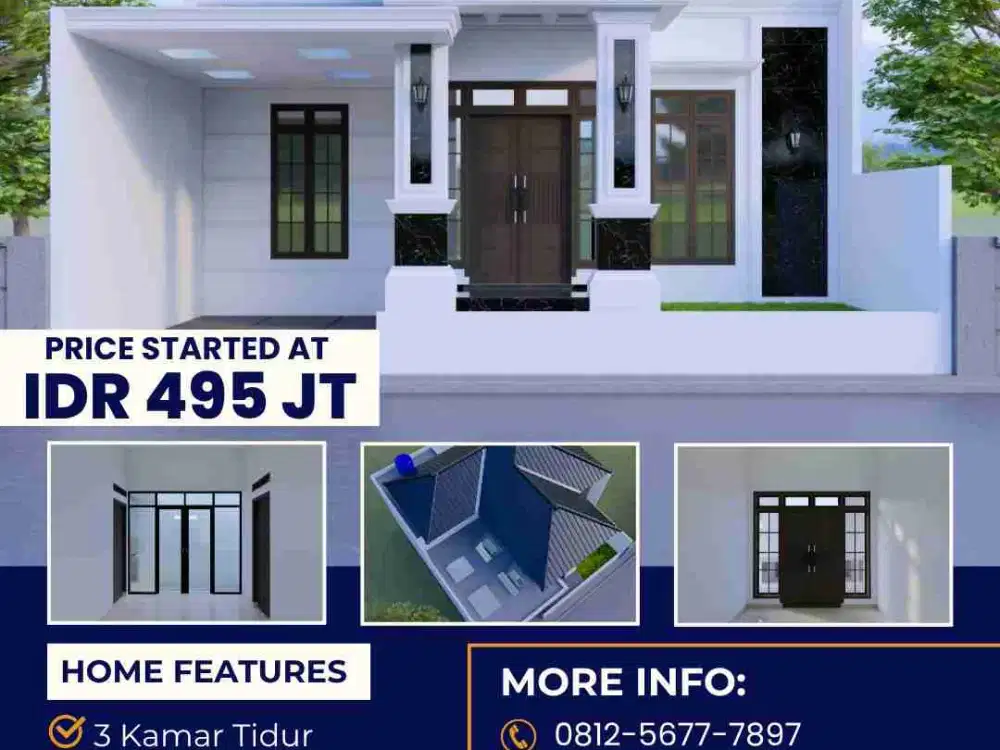 RUMAH CLUSTER MEWAH BEBAS DESAIN LOKASI STRATEGIS