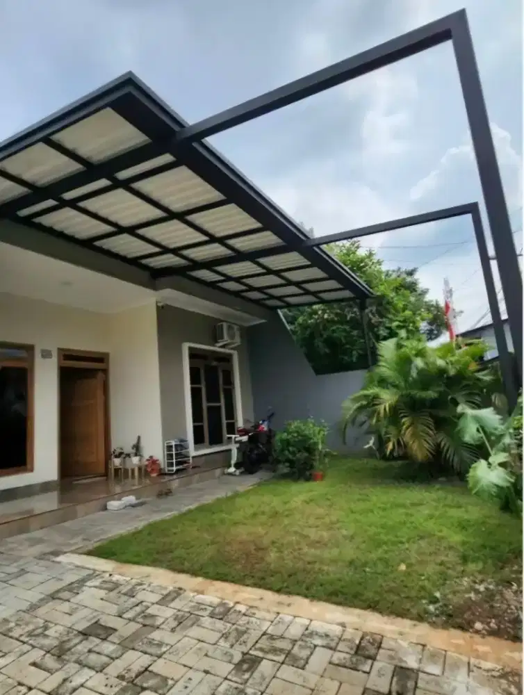 Kanopi teras alderon terpasang
