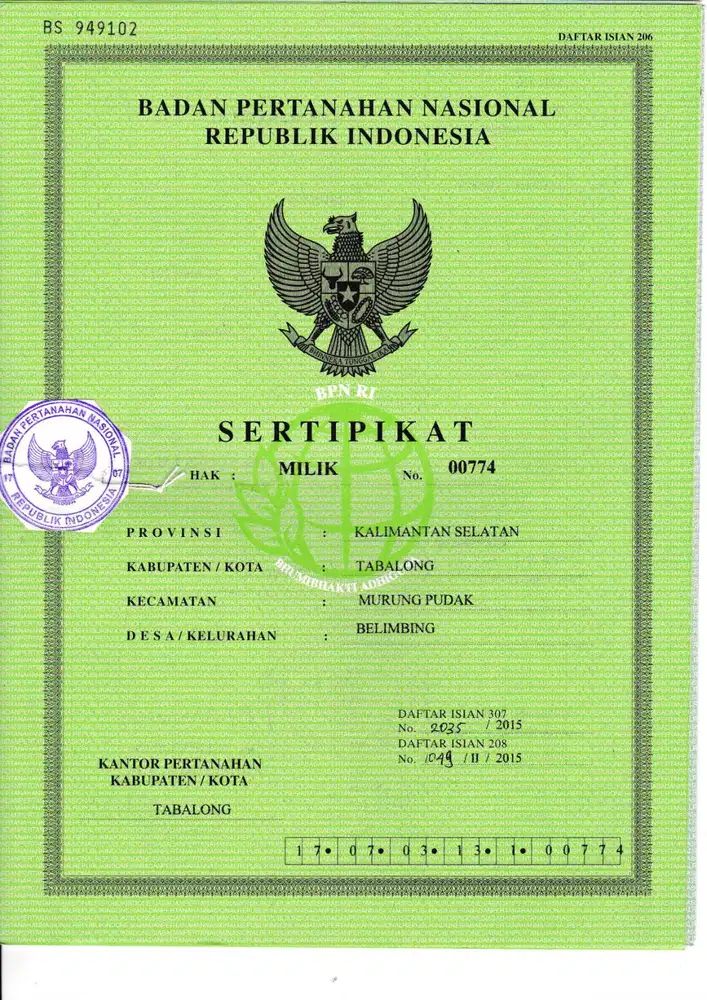 Dijual tanah kebun