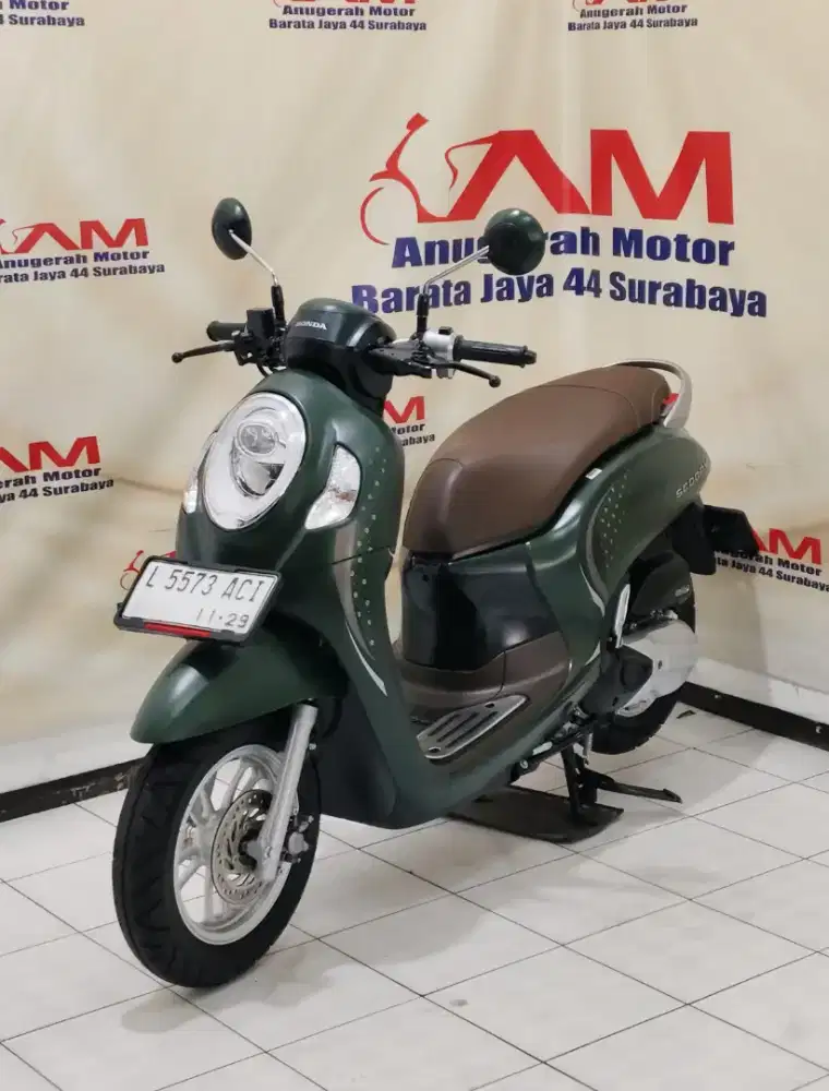 Km rendah Honda Scoopy prestige tahun 2024 Hijau Doff