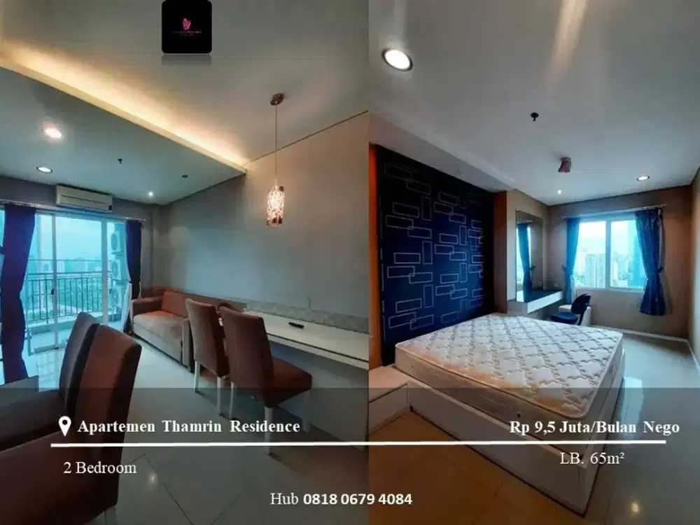 Disewakan Apartement Thamrin Residence Mid Floor 2BR Full Furnished