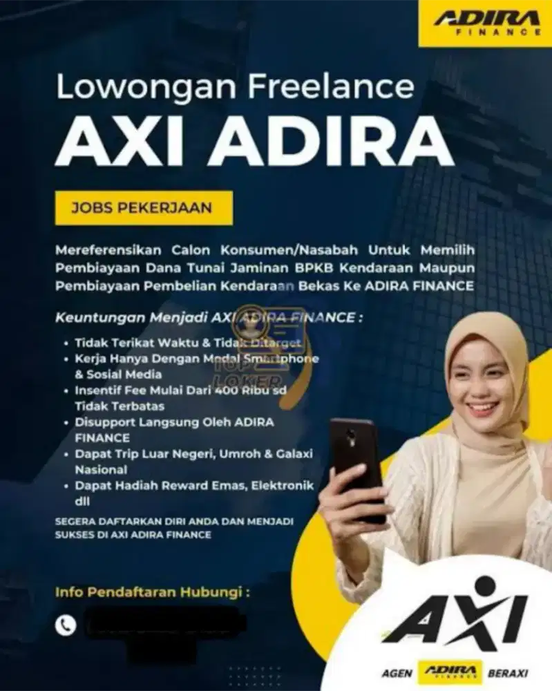 Dibutuhkan AXI Adira Finance (Agent)
