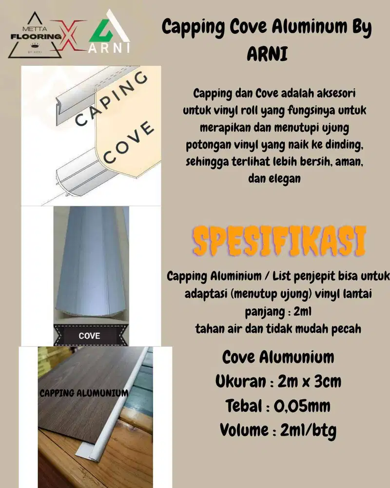 Capping dan Cove Alumunium By ARNI