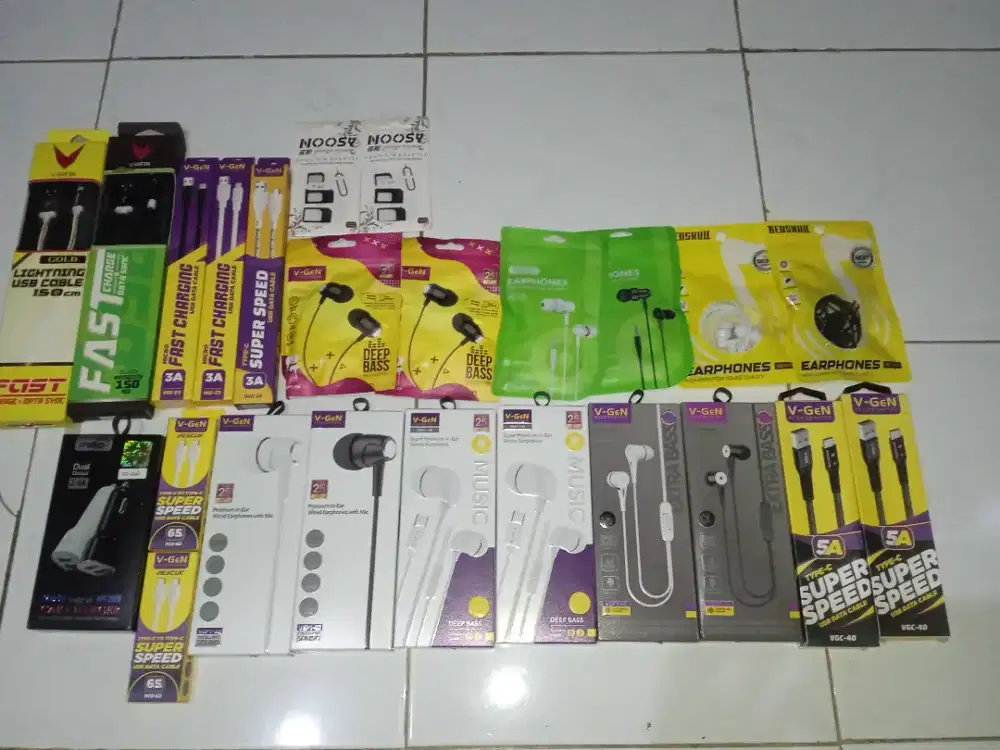 ​Jual Kabel Data & Aksesori HP: Type-C, Lightning, Micro, Headset