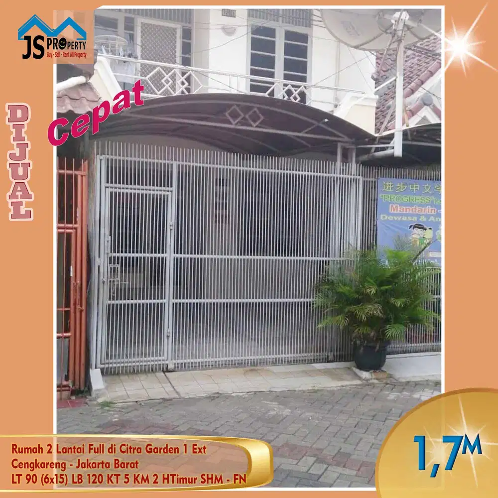 DIJUAL Rumah 2 Lantai Full di Citra Garden 1 Ext  Jakarta Barat - FN