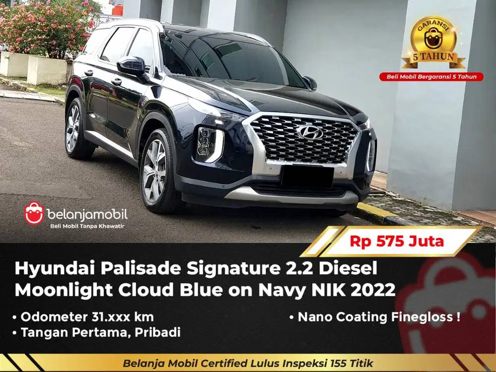 [ GARANSI 5TH ] Hyundai Palisade Signature 2.2 Diesel Blue 2022/2023