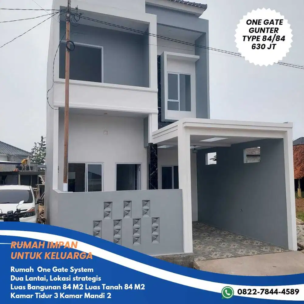 RUMAH DIJUAL 2 LANTAI DI GUNUNG TERANG BANDAR LAMPUNG