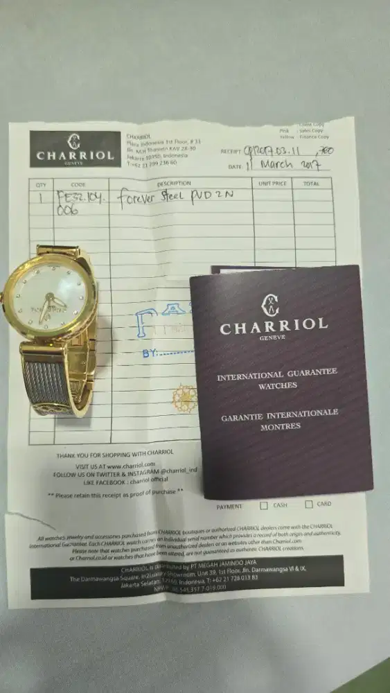 Merk Charriol stainless bracelet
