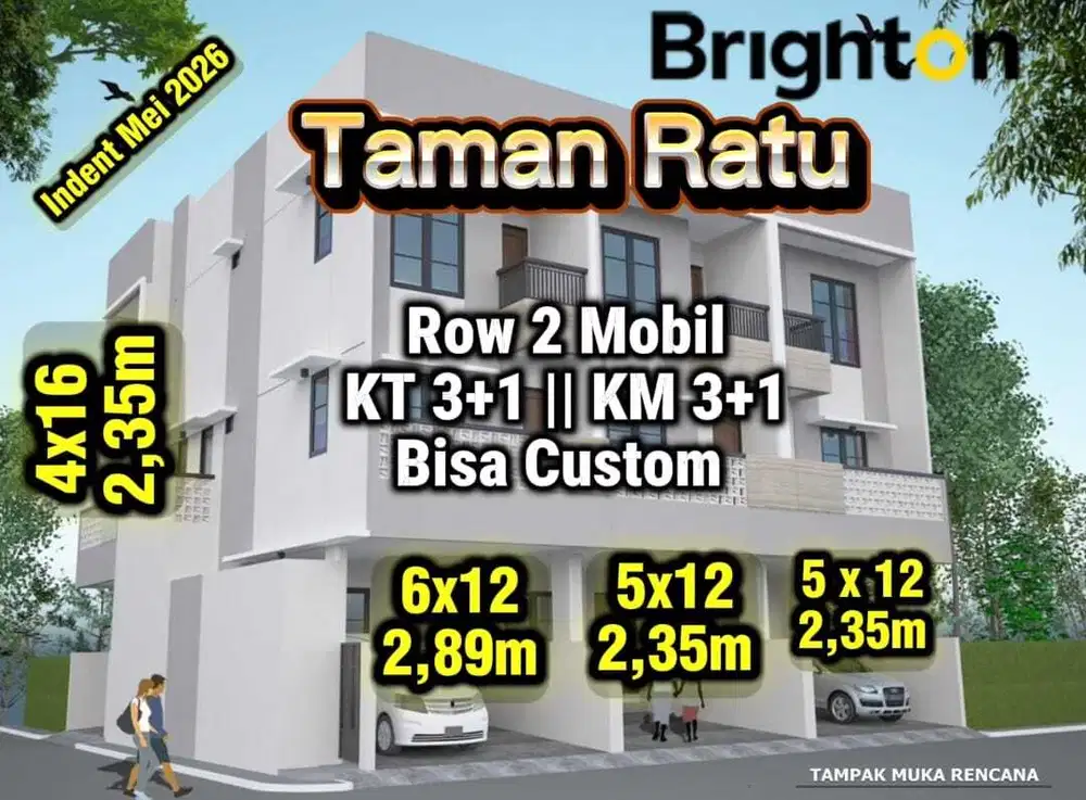 Rumah Mewah 3 Lantai Custom Design Taman Ratu Jakarta Barat