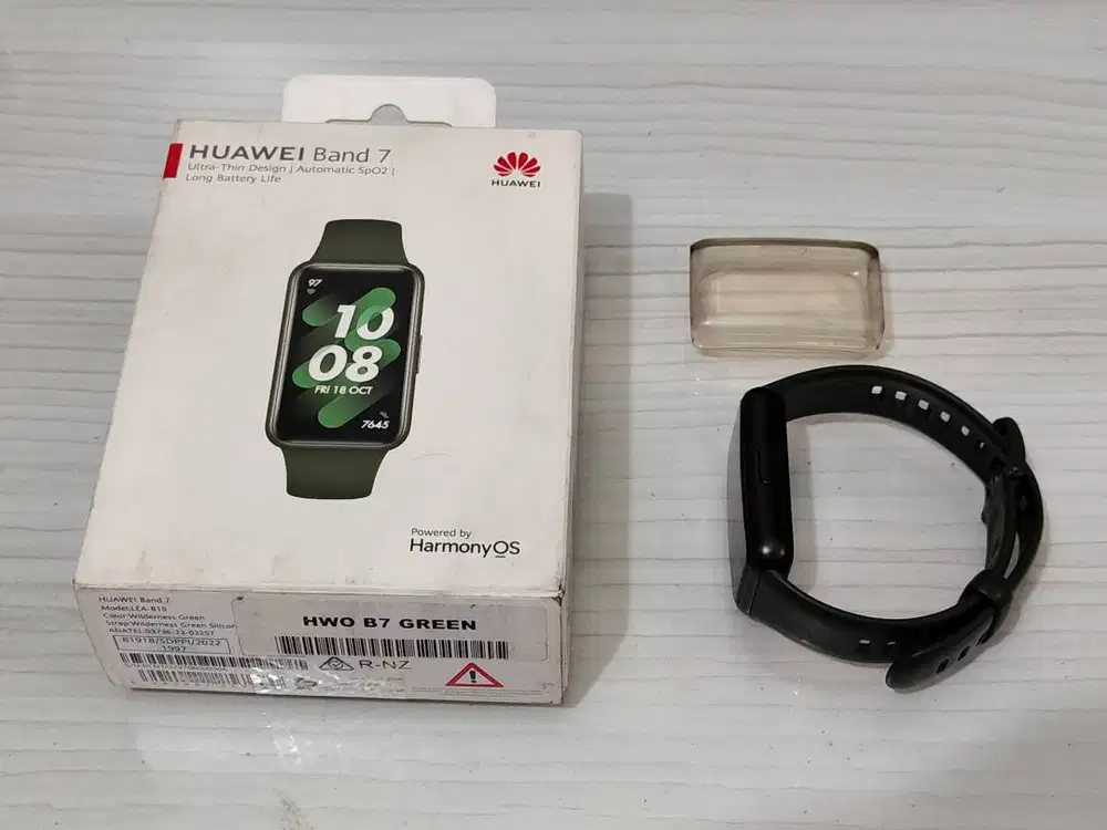 Smartband Huawei Band 7 Wild Green Original Fullset Second Normal Gan