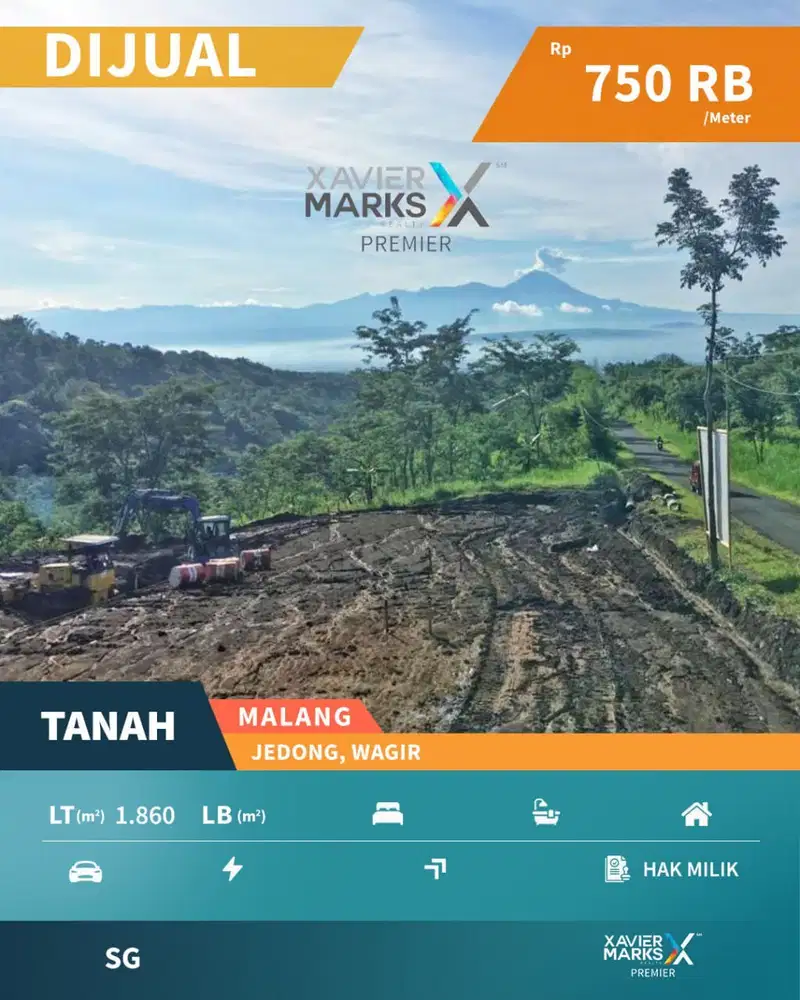 Dijual Murah Tanah Nol Jalan di Raya Jedong Wagir View Cantik