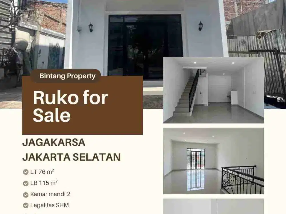 Ruko 2 lantai di pinggir jalan raya Jagakarsa, Jakarta Selatan