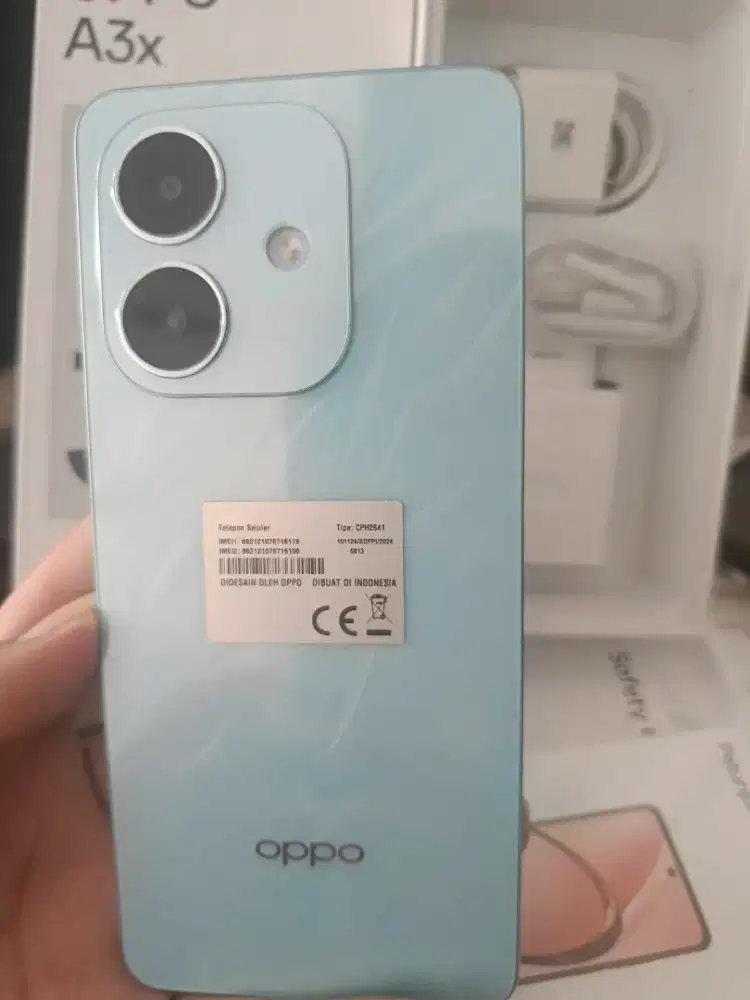OPPO A3X 12/128GB BLUE LENGKAP MULUS