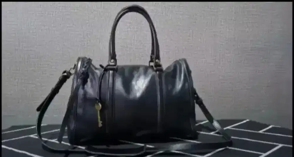 Fossil Kendal Satchel Black. Fossil Original murah tas branded