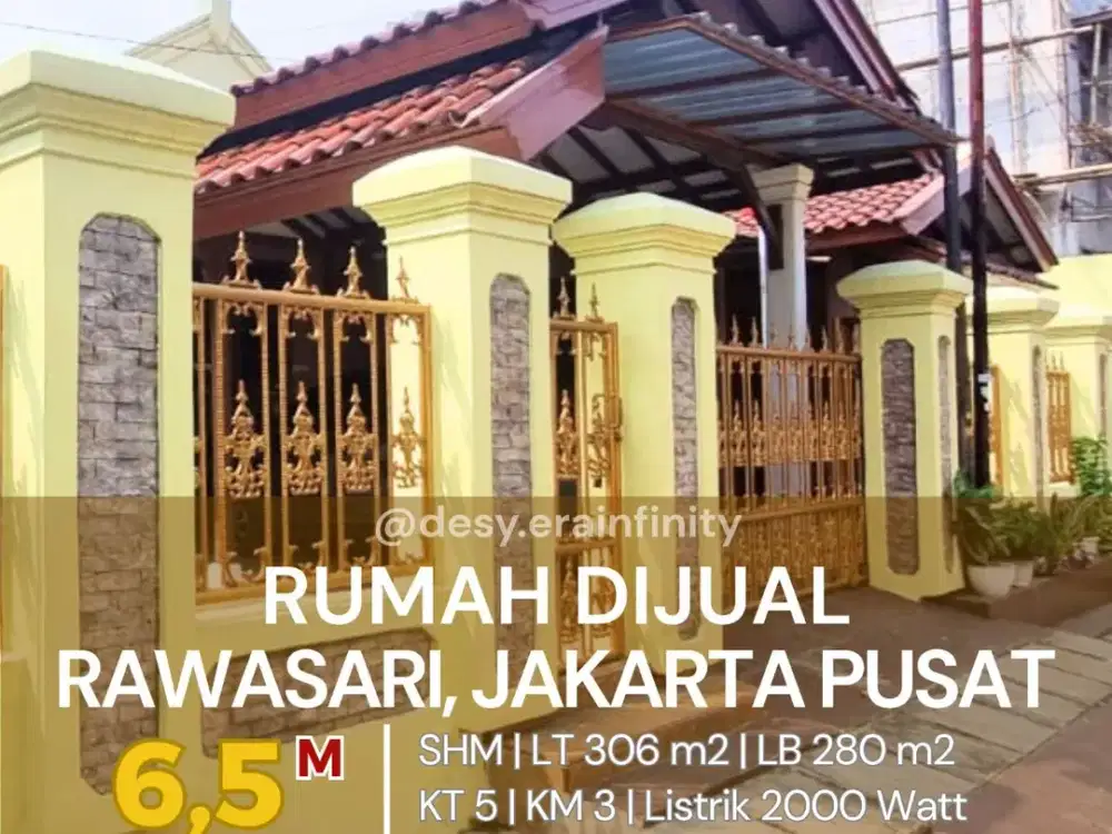 Dijual Rumah di Rawasari, Jakarta Pusat