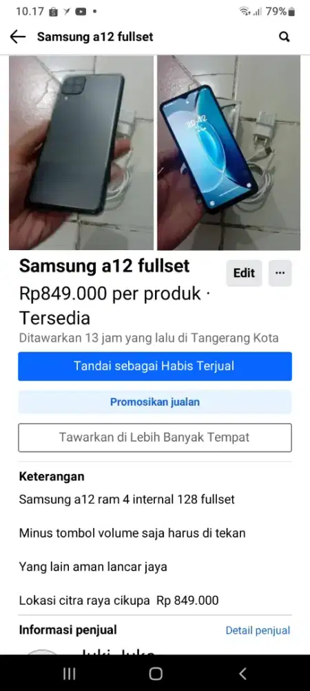Samsung a12 ram 4 internal  128