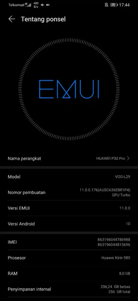 Huawei P30 pro mulus tangan pertama. tt tambah juga bisa