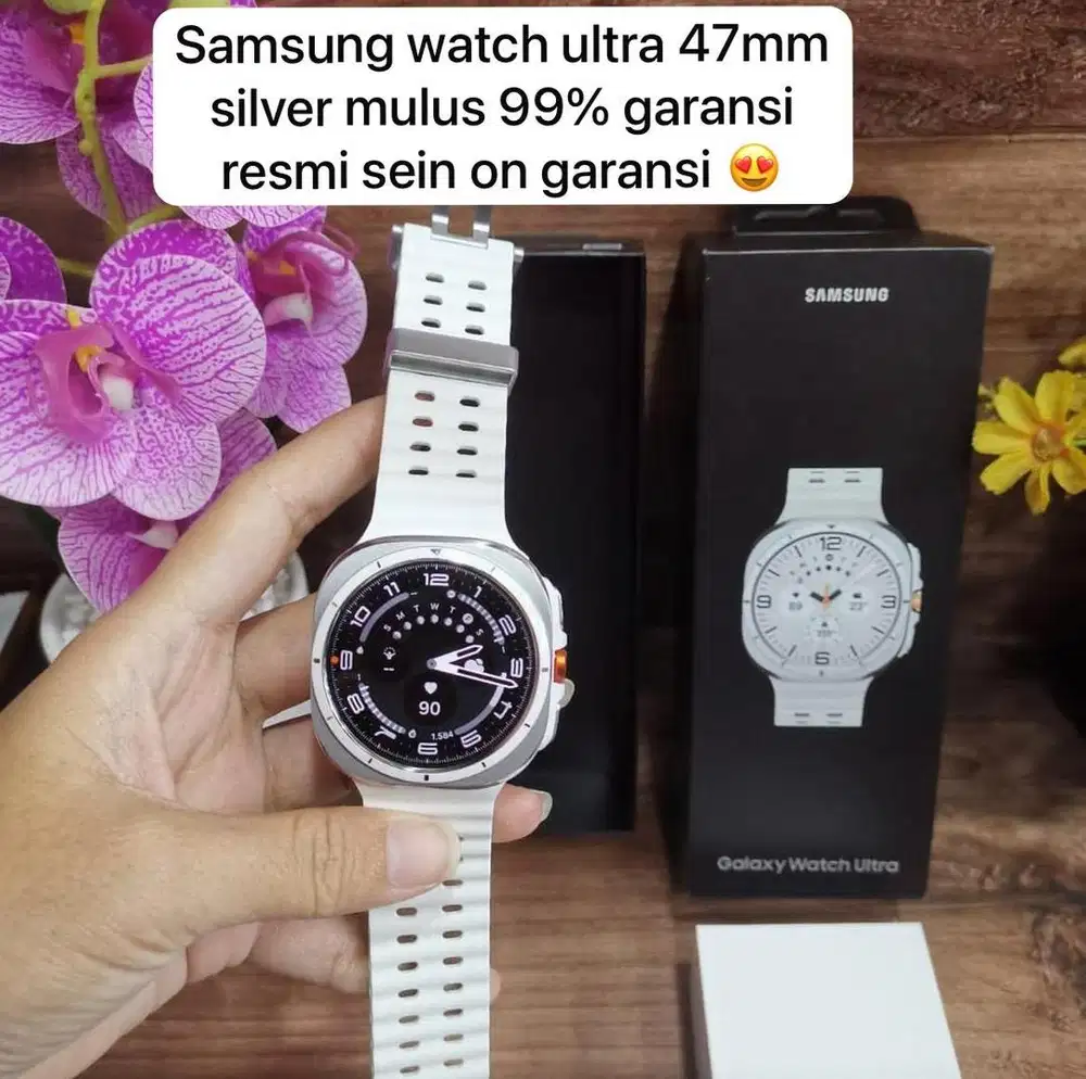 Samsung watch ultra 47mm silver mulus 99% garansi resmi sein