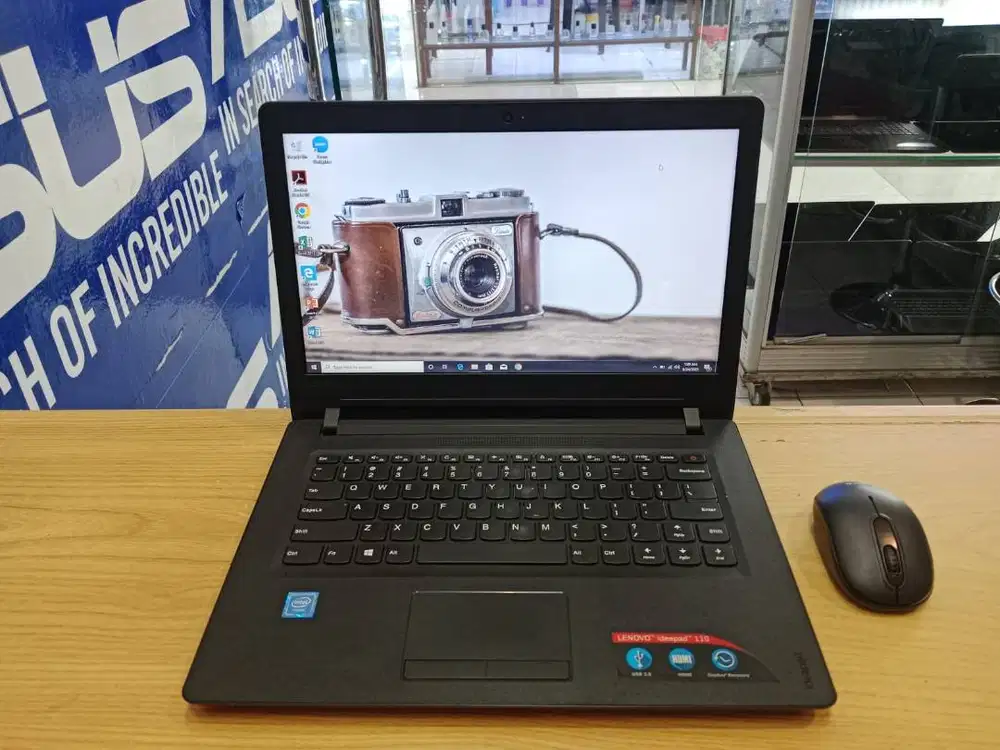 LAPTOP SLIM LENOVO IDEAPAD 110 RAM 4GB HDD 1000GB SIAP PAKAI