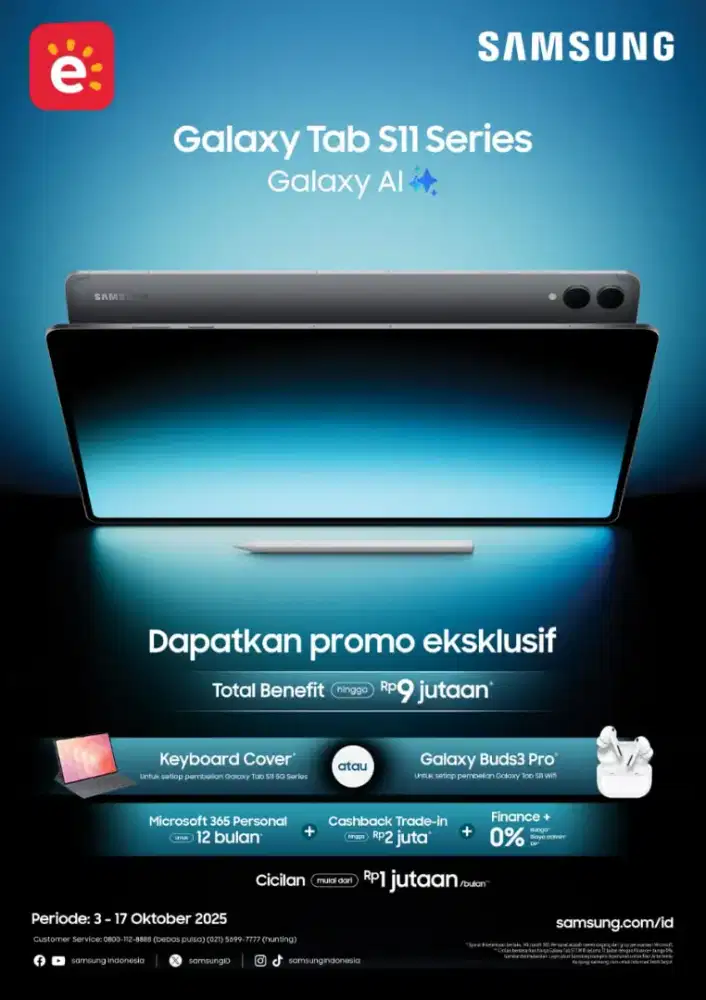 Samsung Galaxy tab S11 Cicilan mulai dari 0% 12 Bulan