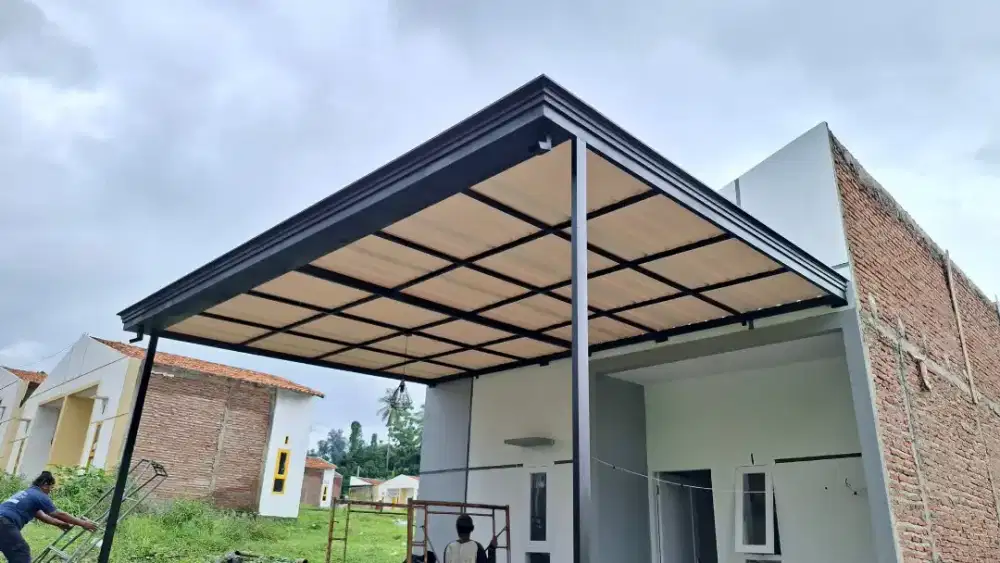 kanopi besi hollow galvanis model profilan