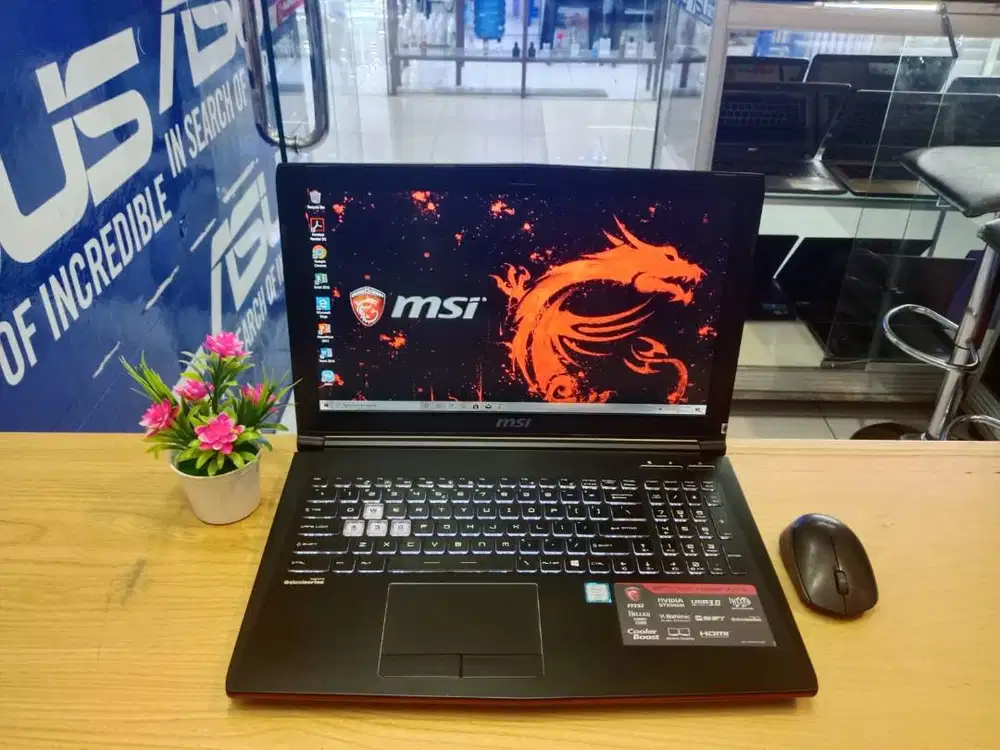 LAPTOP GAMING MSI GE62 -6QC CORE i7 RAM 16GB SSD 256GB +HDD 1000GB