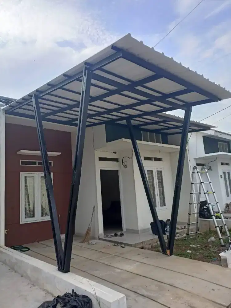 Kanopi baja ringan atap alderon, spandek pasir dan polos