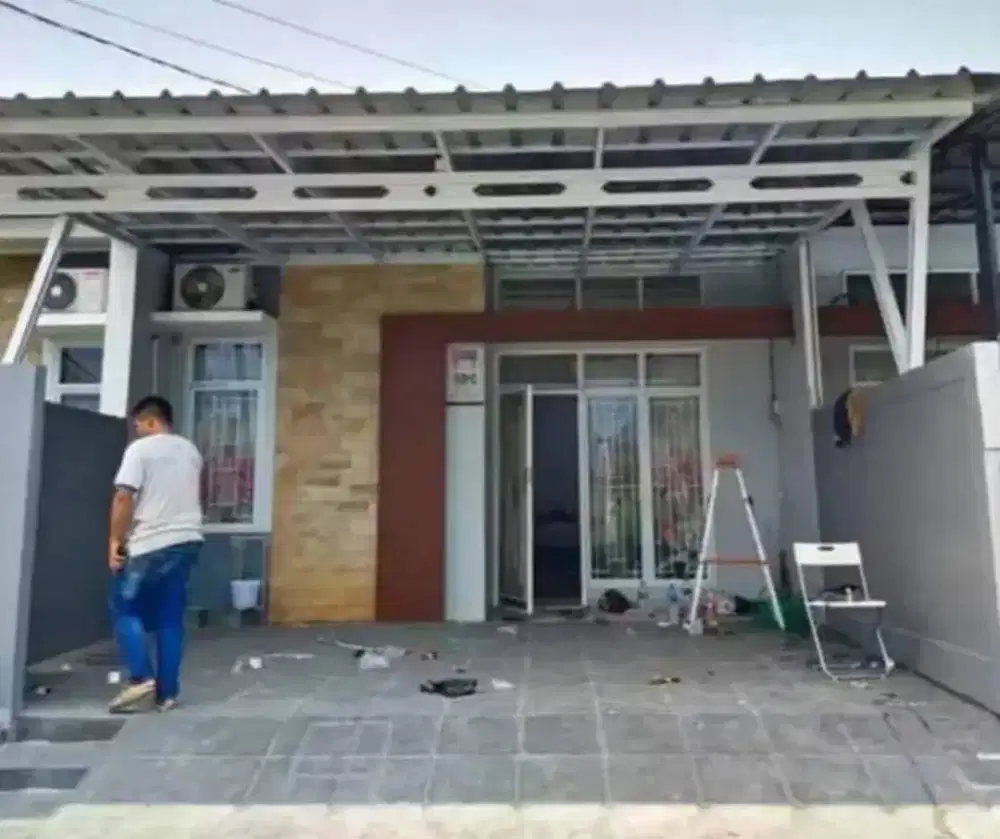Kanopi baja ringan atap alderon, spandek pasir dan polos