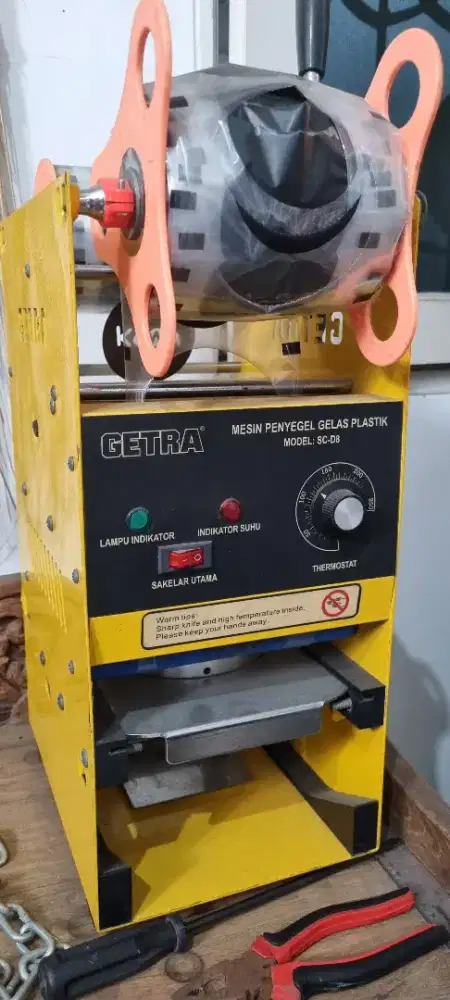 mesin segel gelas plastik getra SC-D8