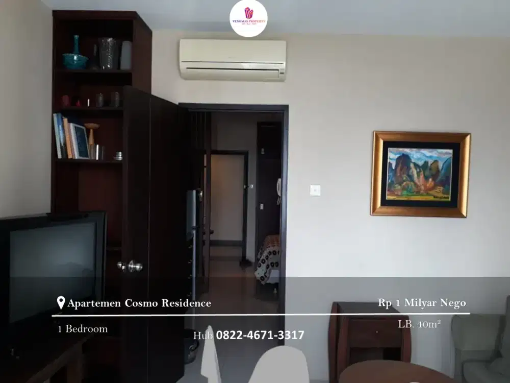 Dijual Apartement Cosmo Jakarta Residence 1BR Furnished