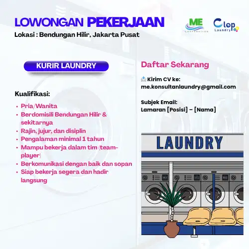 DIBUTUHKAN SEGERA KURIR LAUNDRY