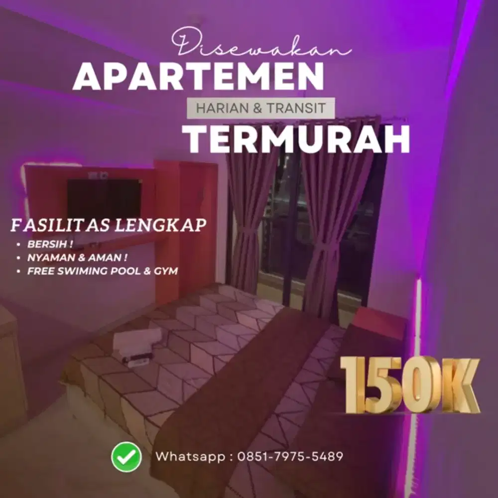 Sewa Apartemen Jakarta Selatan KALIBATA CITY Harian/Transit Termurah