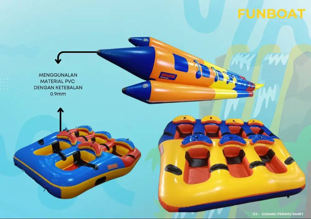 Donat Boat kapasitas 5 dan 6 orang