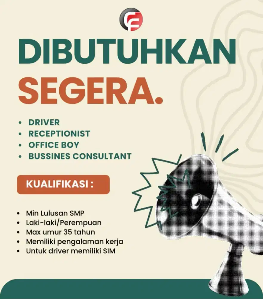 Di butuhkan 10 orang tercepat buat lowongan di atas